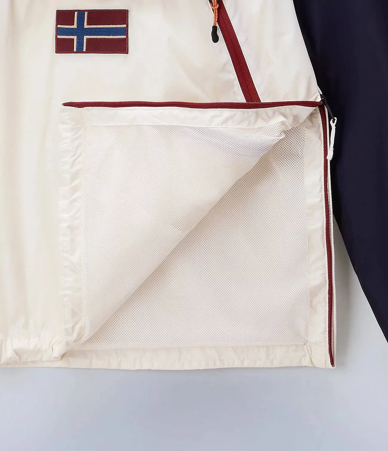 Napapijri Rainforest WB PKT V2 in Navy/White/Burgundy - Image 4
