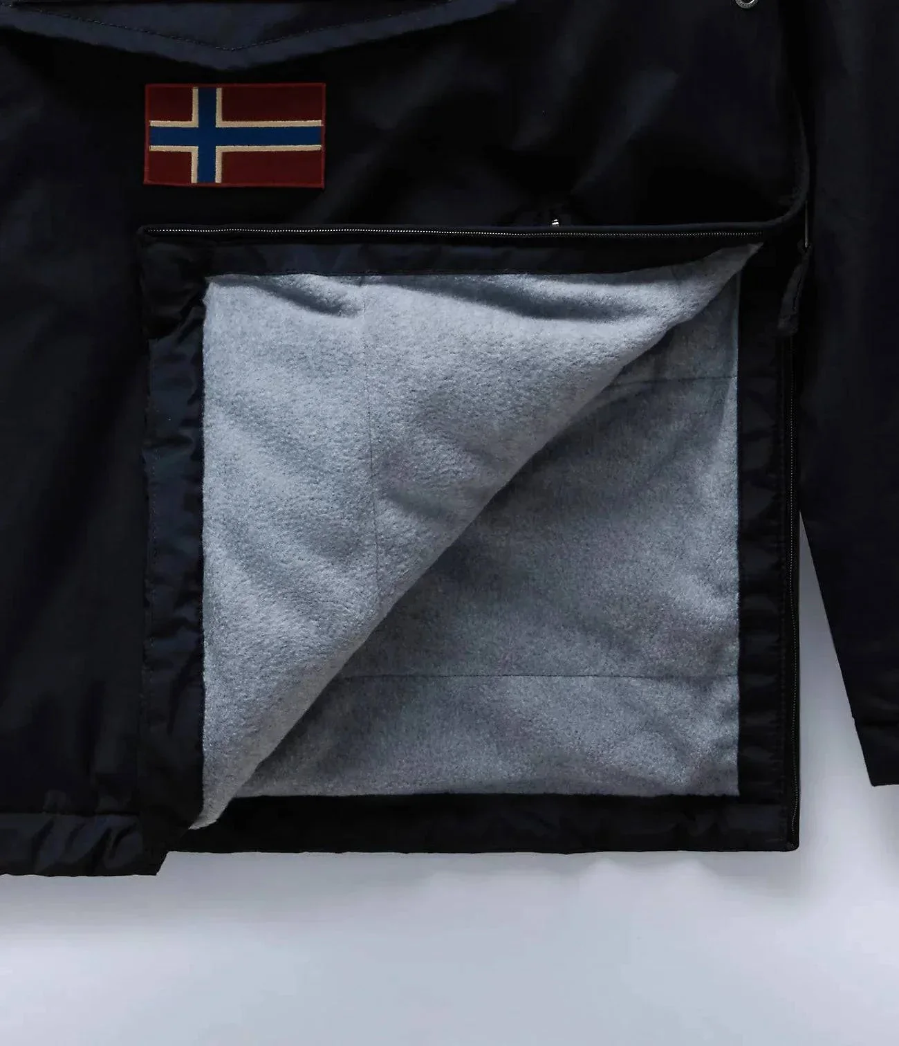 Napapijri Rainforest Pocket Anorak Jacket In Black - Image 3