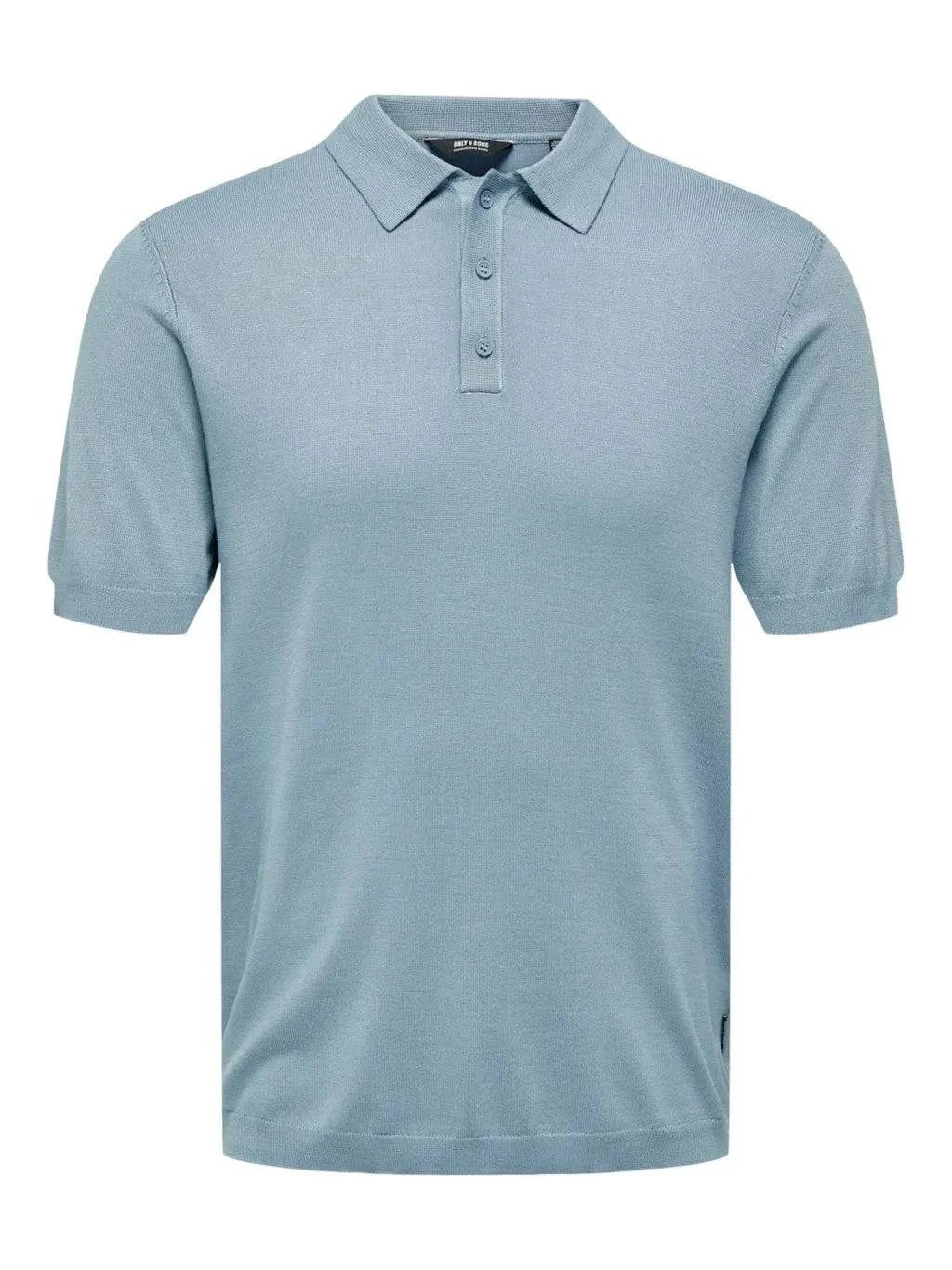 Only and Sons Knitted S/S Polo Sky - Image 2