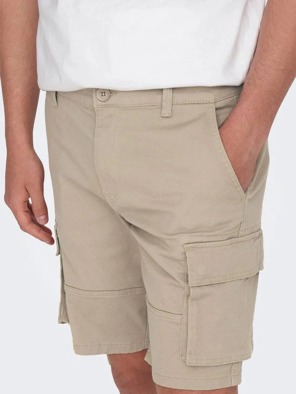 Only & Sons Cargo Shorts Beige - Image 2
