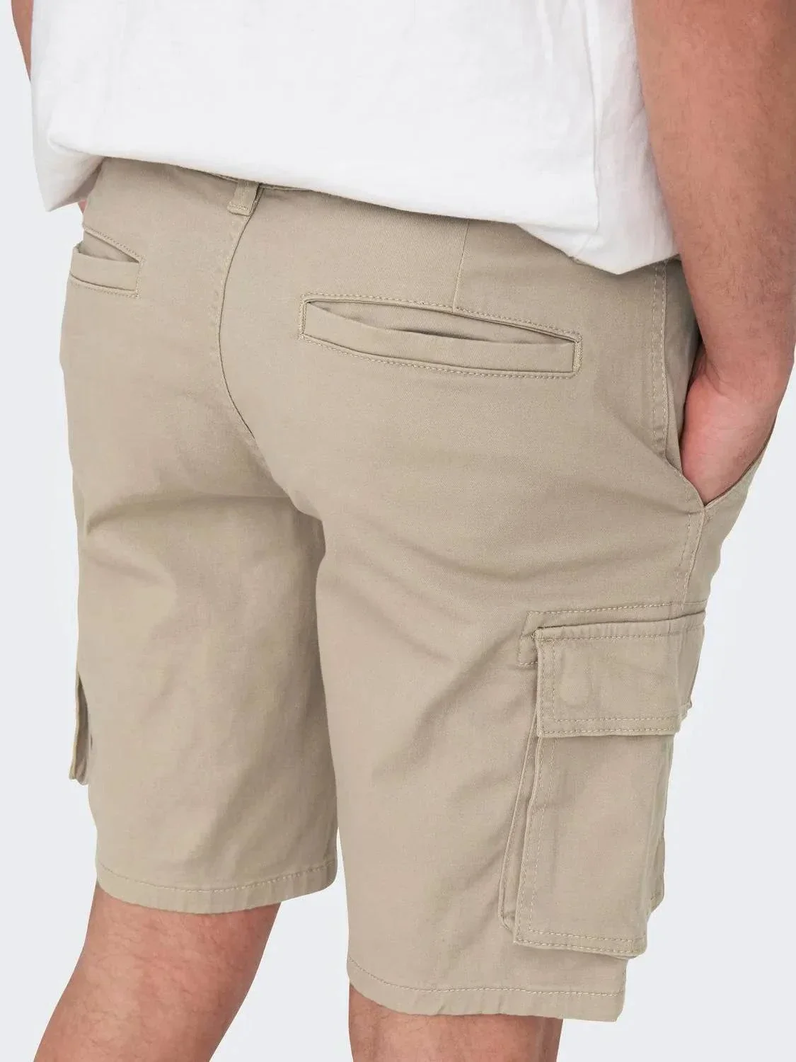 Only & Sons Cargo Shorts Beige - Image 3