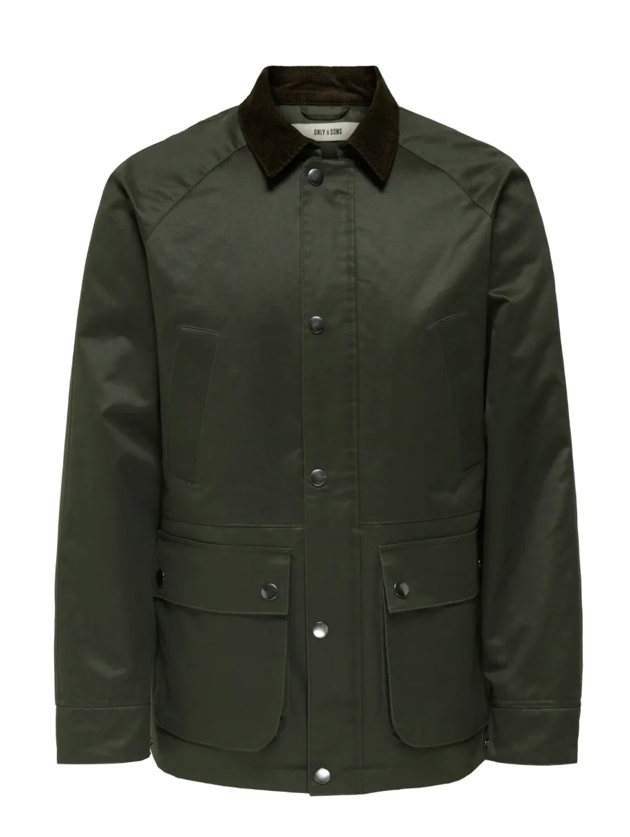 Only & Sons Onsbob Waxed Jacket Khaki