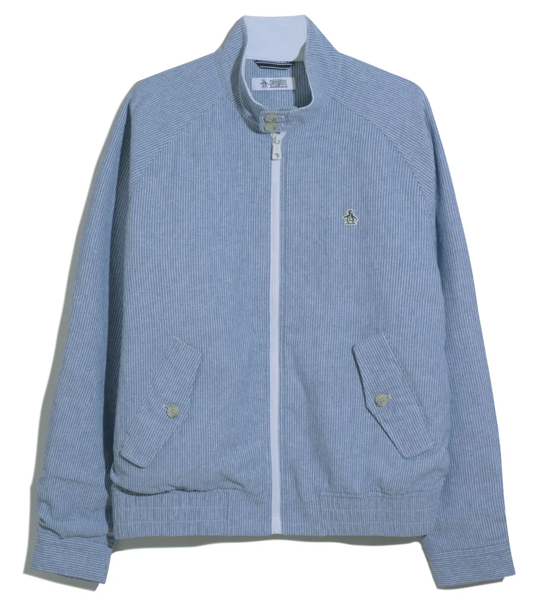 Original Penguin Herringbone Stripe Harrington Jacket Sargasso Sea