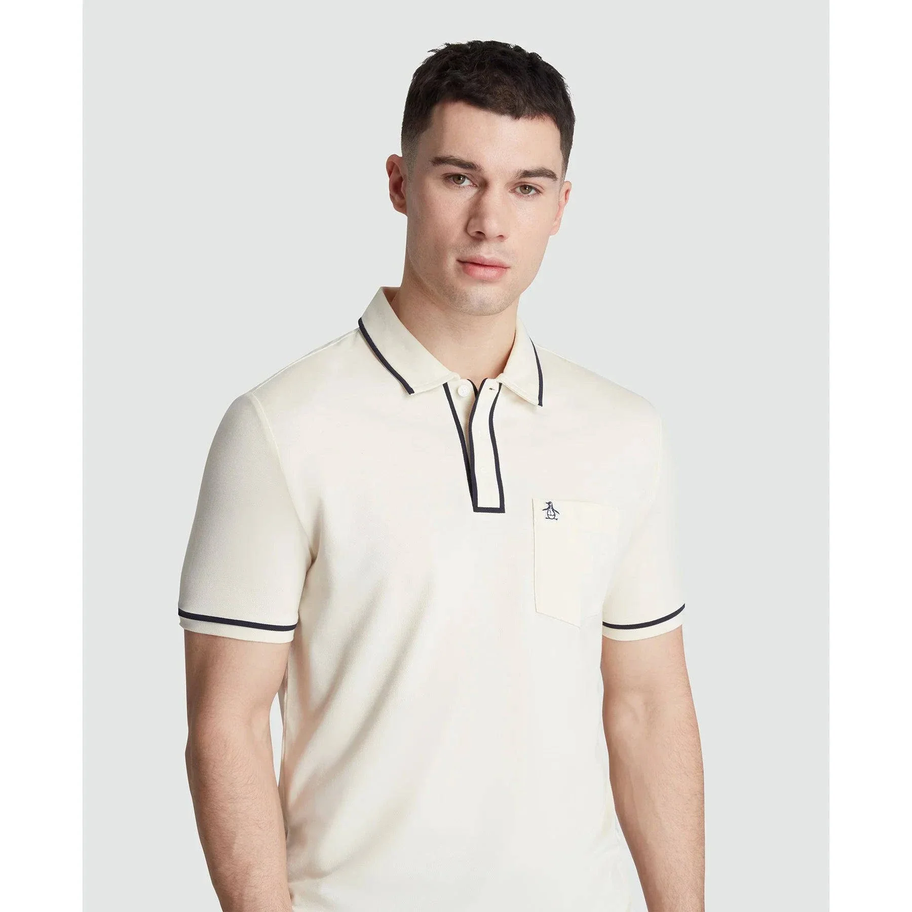 Original Penguin Earl Pique Short Sleeve Polo Shirt In Birch