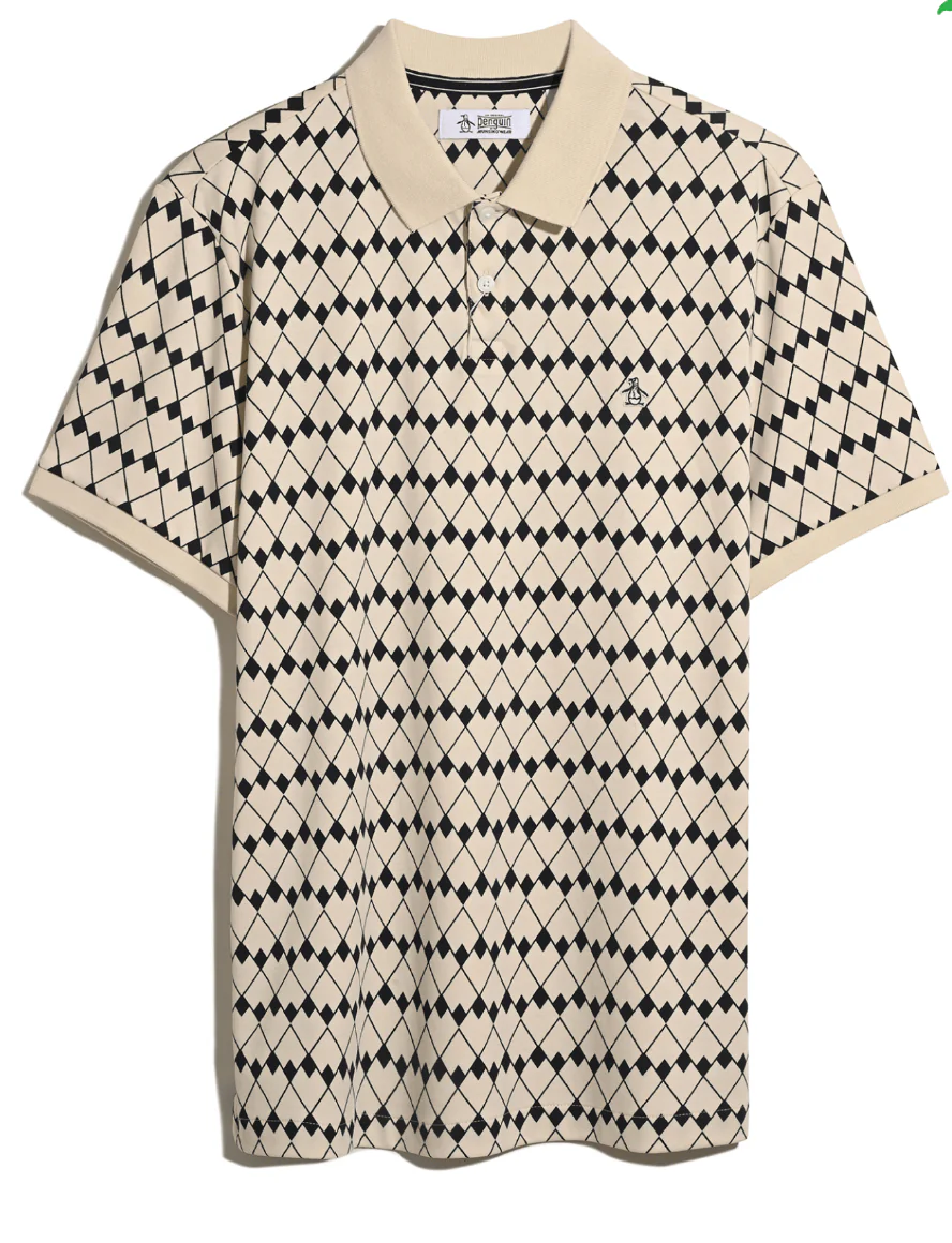 Original Penguin Interlock Flags Polo Shirt Birch