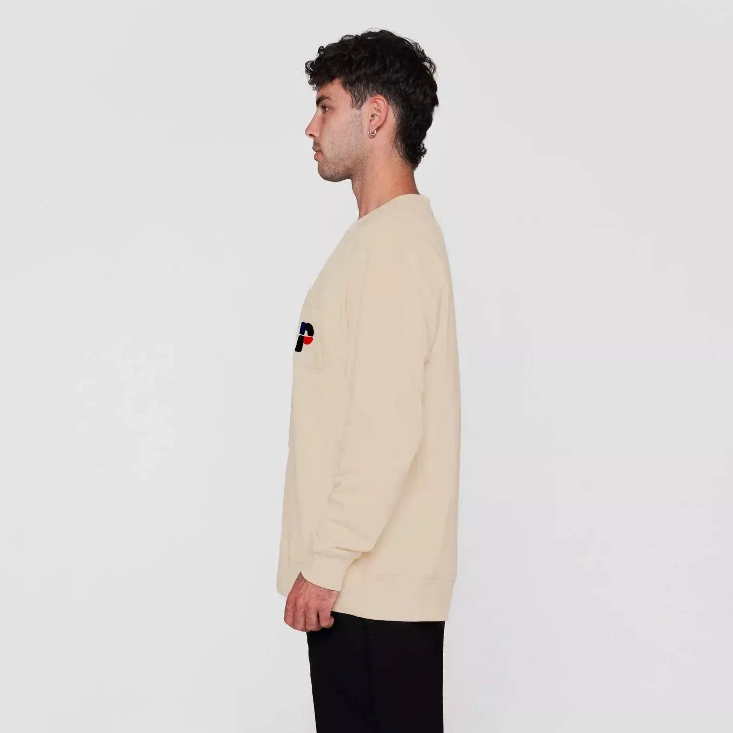 Parlez Laborie Crewneck Sweatshirt In Ecru - Image 5