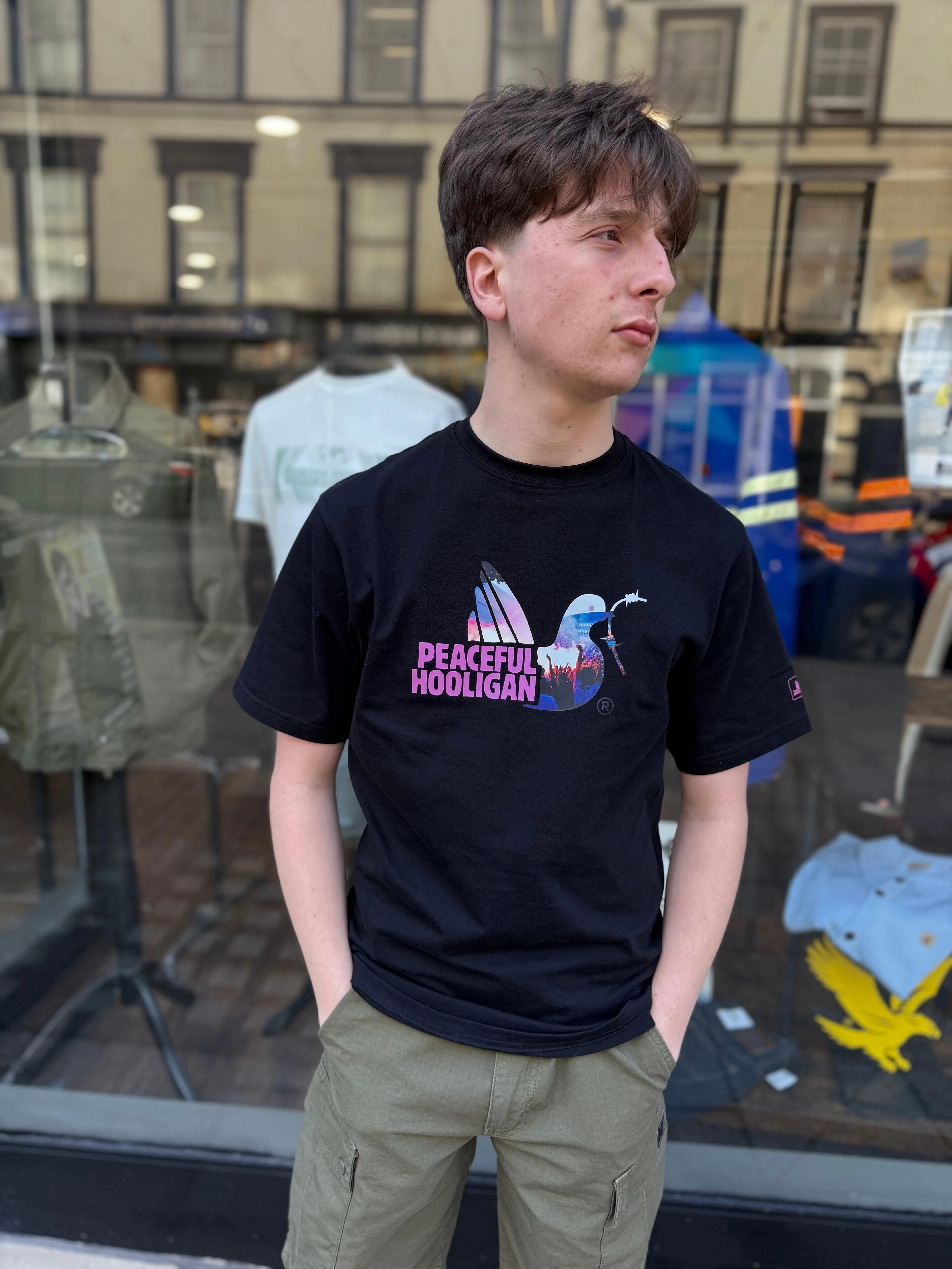 Peaceful Hooligan Flare T-Shirt Black - Image 2