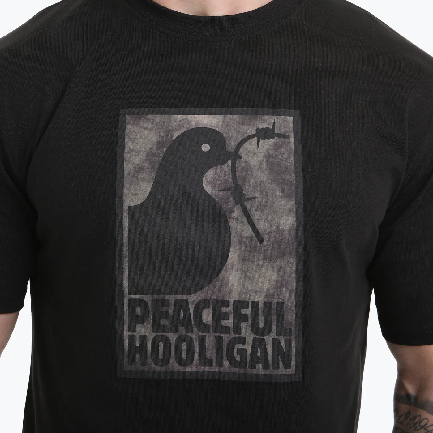 Peaceful Hooligan Framed Camo T-Shirt Black/Mediterranean