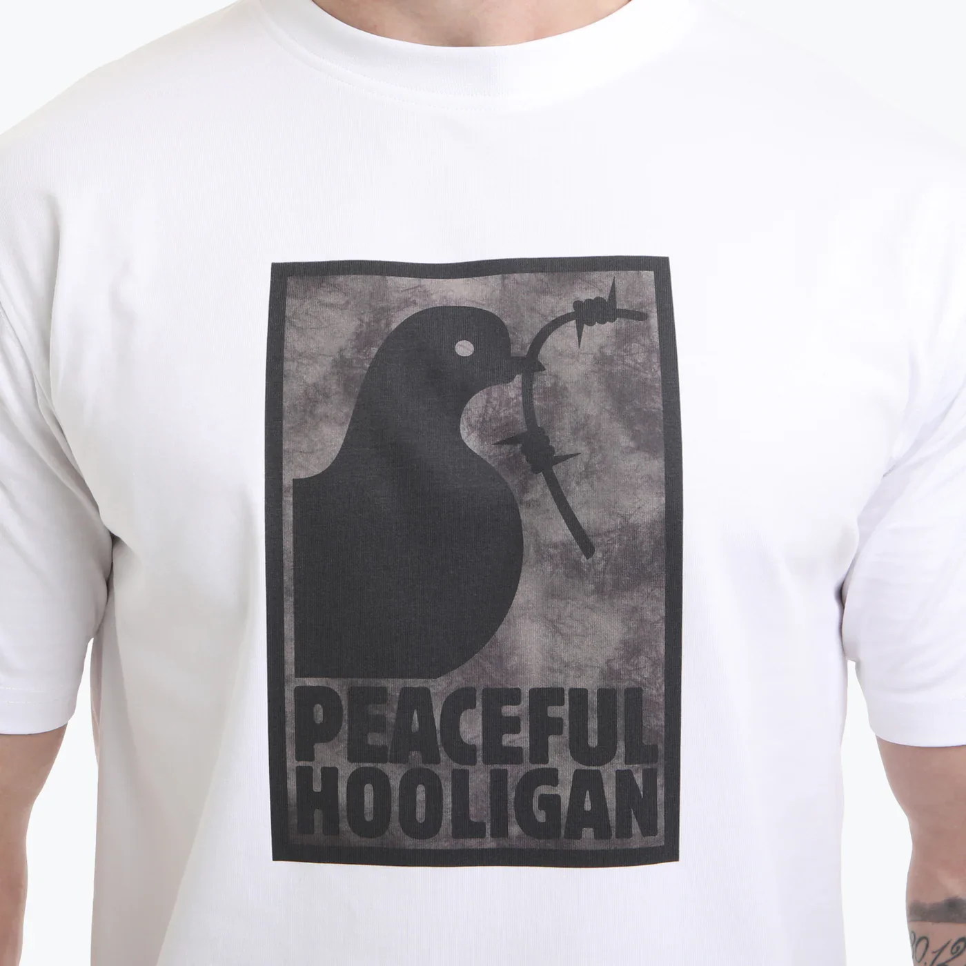 Peaceful Hooligan Framed Camo T-Shirt White/Mediterranean - Image 2