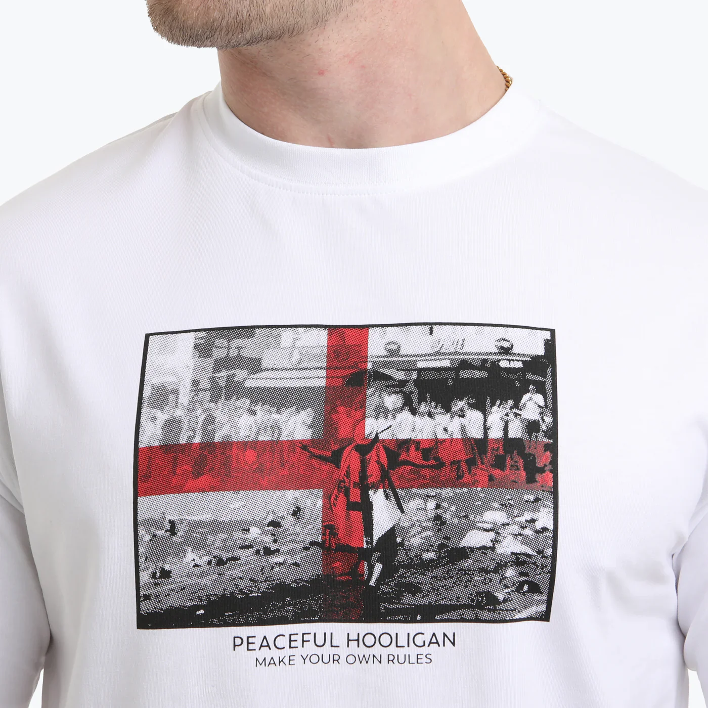 Peaceful Hooligan George T-Shirt White