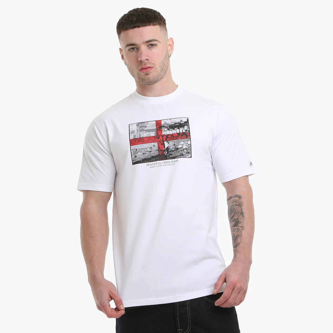 Peaceful Hooligan George T-Shirt White - Image 2