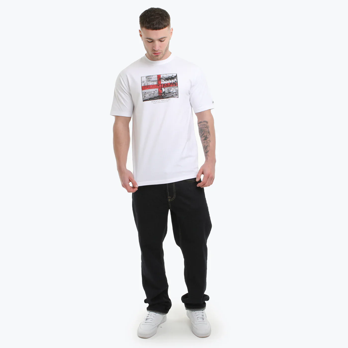 Peaceful Hooligan George T-Shirt White - Image 3