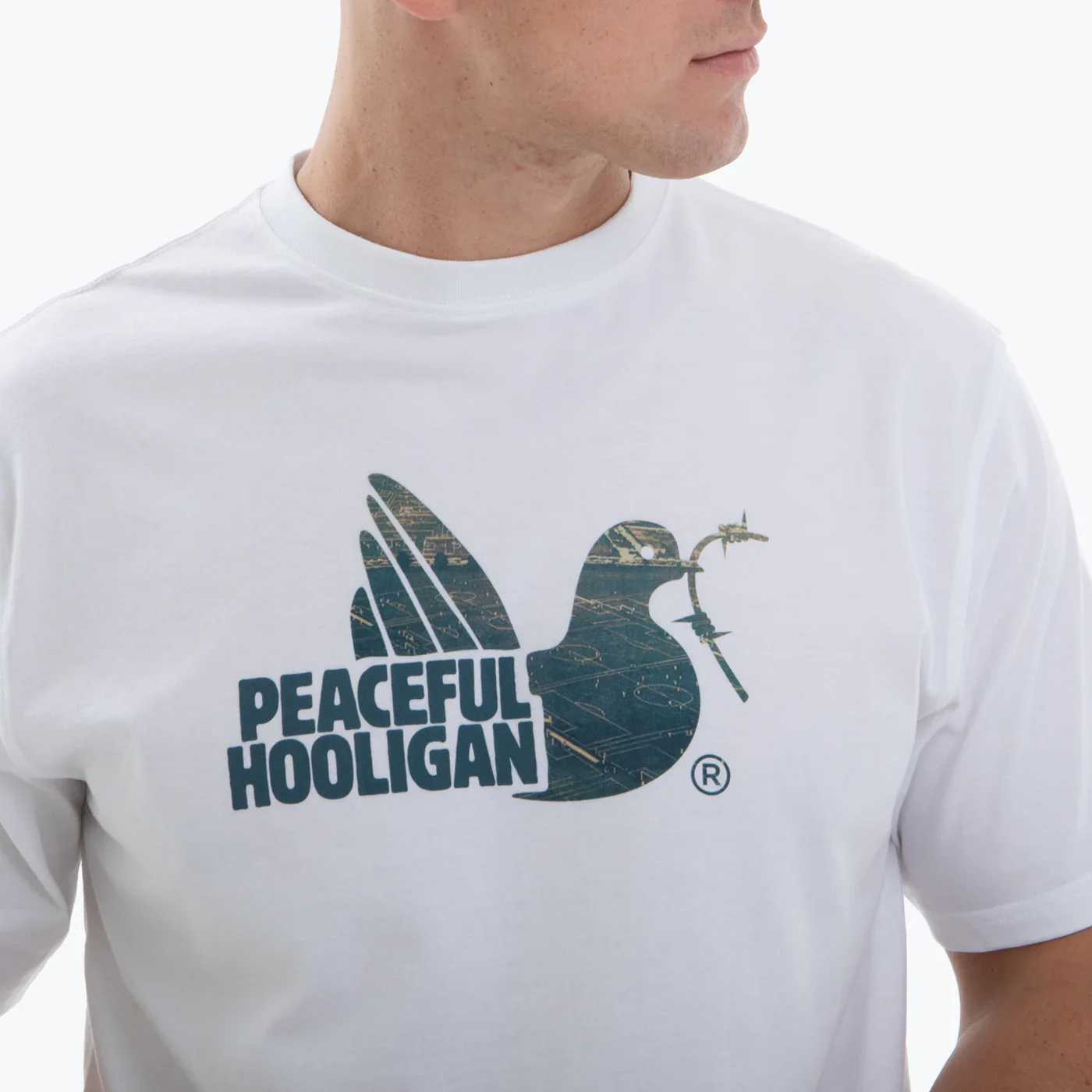 Peaceful Hooligan Hackney T-Shirt White - Image 2