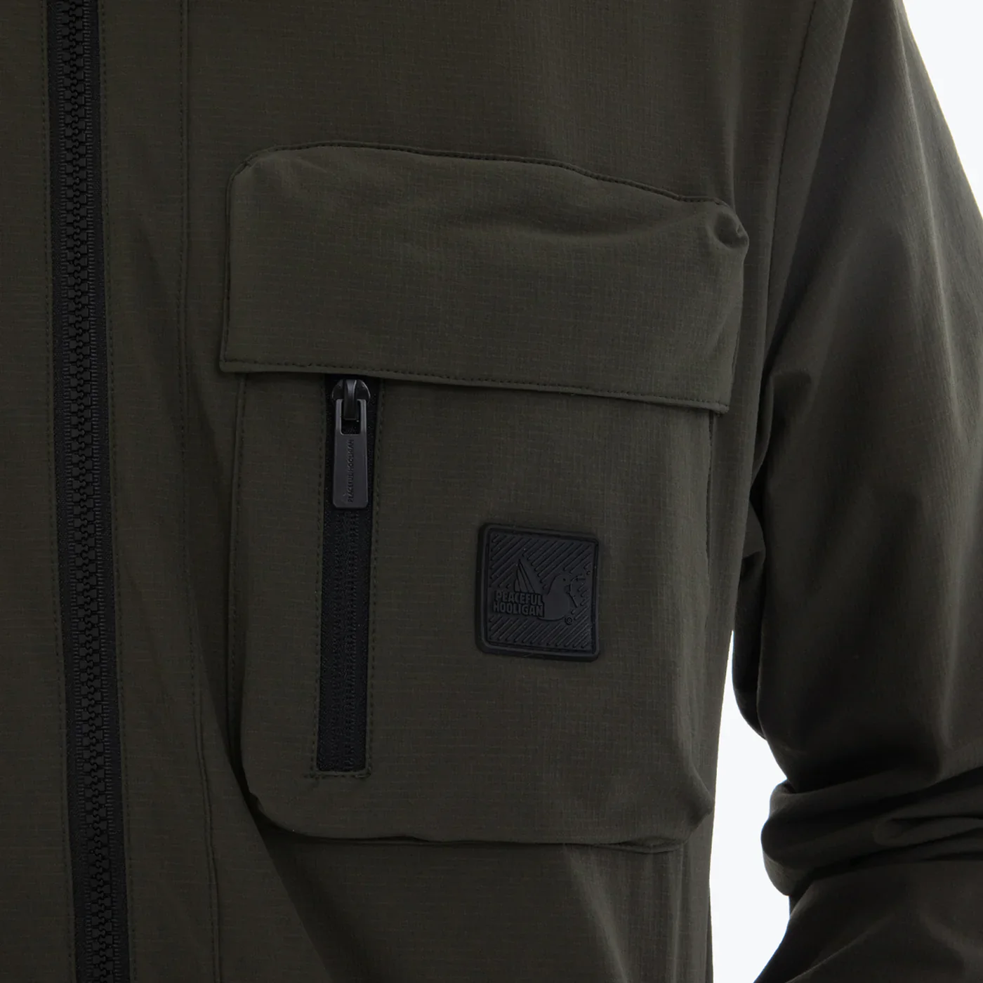Peaceful Hooligan Hawthorn Overshirt Dark Khaki - Image 2