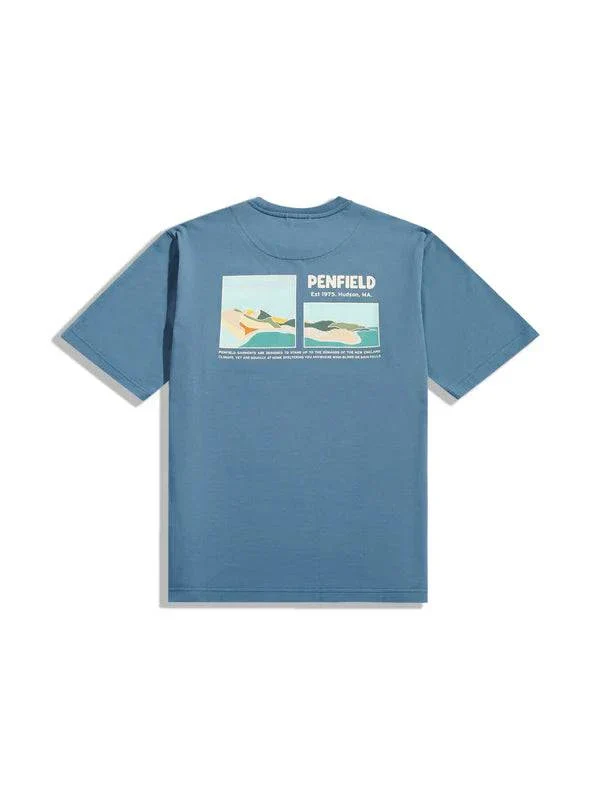 Penfield Block Landscape Graphic T-shirt Blue Fusion - Image 2