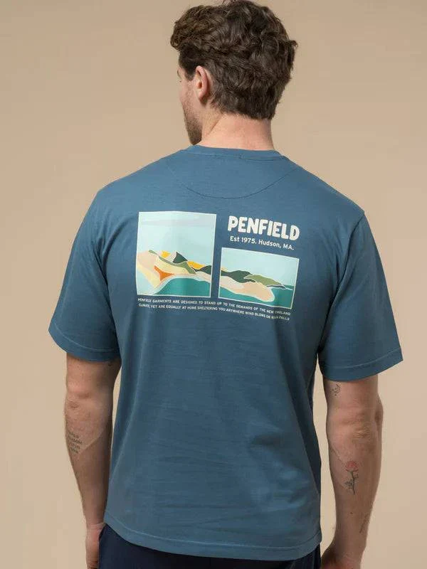 Penfield Block Landscape Graphic T-shirt Blue Fusion - Image 4