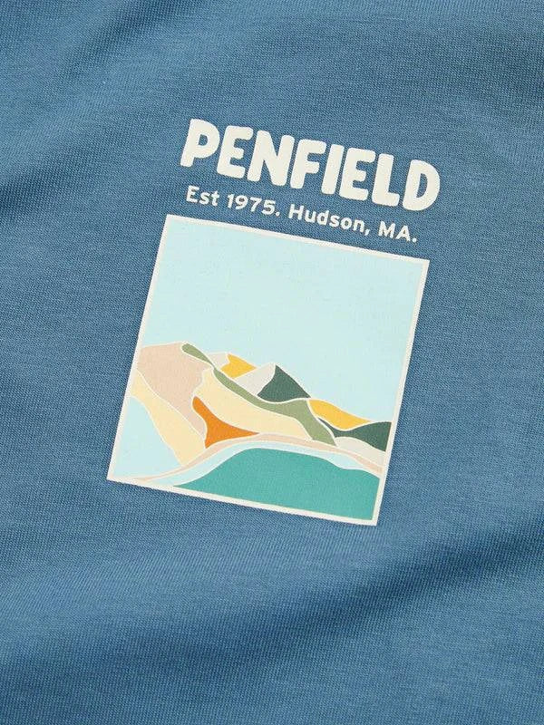 Penfield Block Landscape Graphic T-shirt Blue Fusion - Image 5