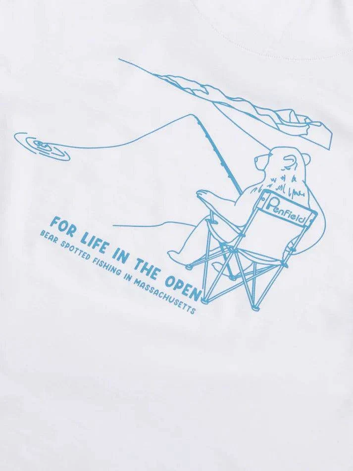 Penfield Fishing Bear T-Shirt Bright White - Image 3