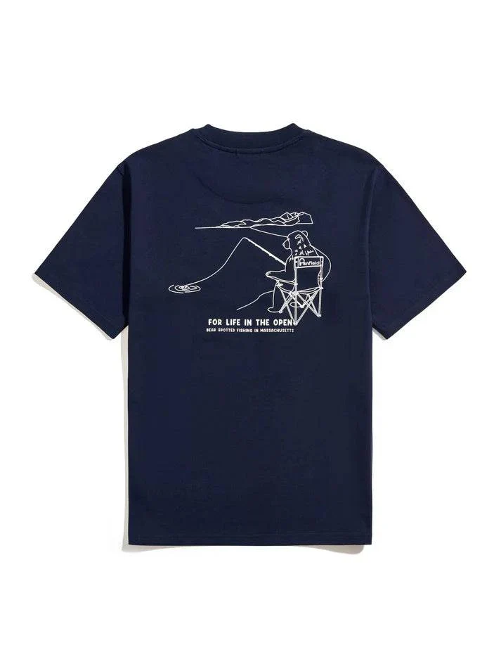 Penfield Fishing Bear T-Shirt Navy - Image 2