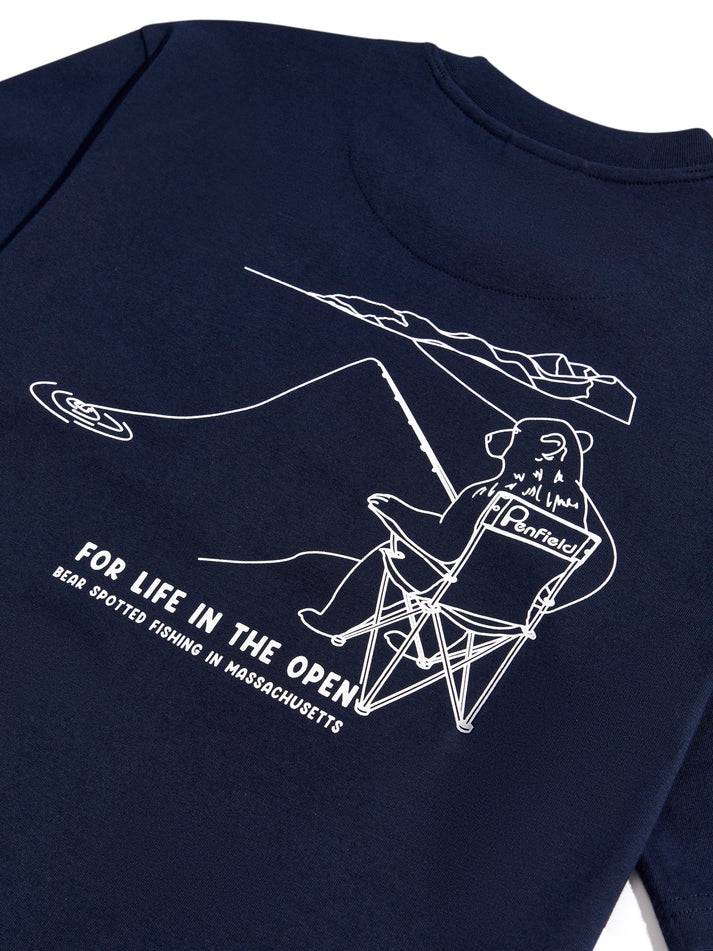 Penfield Fishing Bear T-Shirt Navy - Image 4