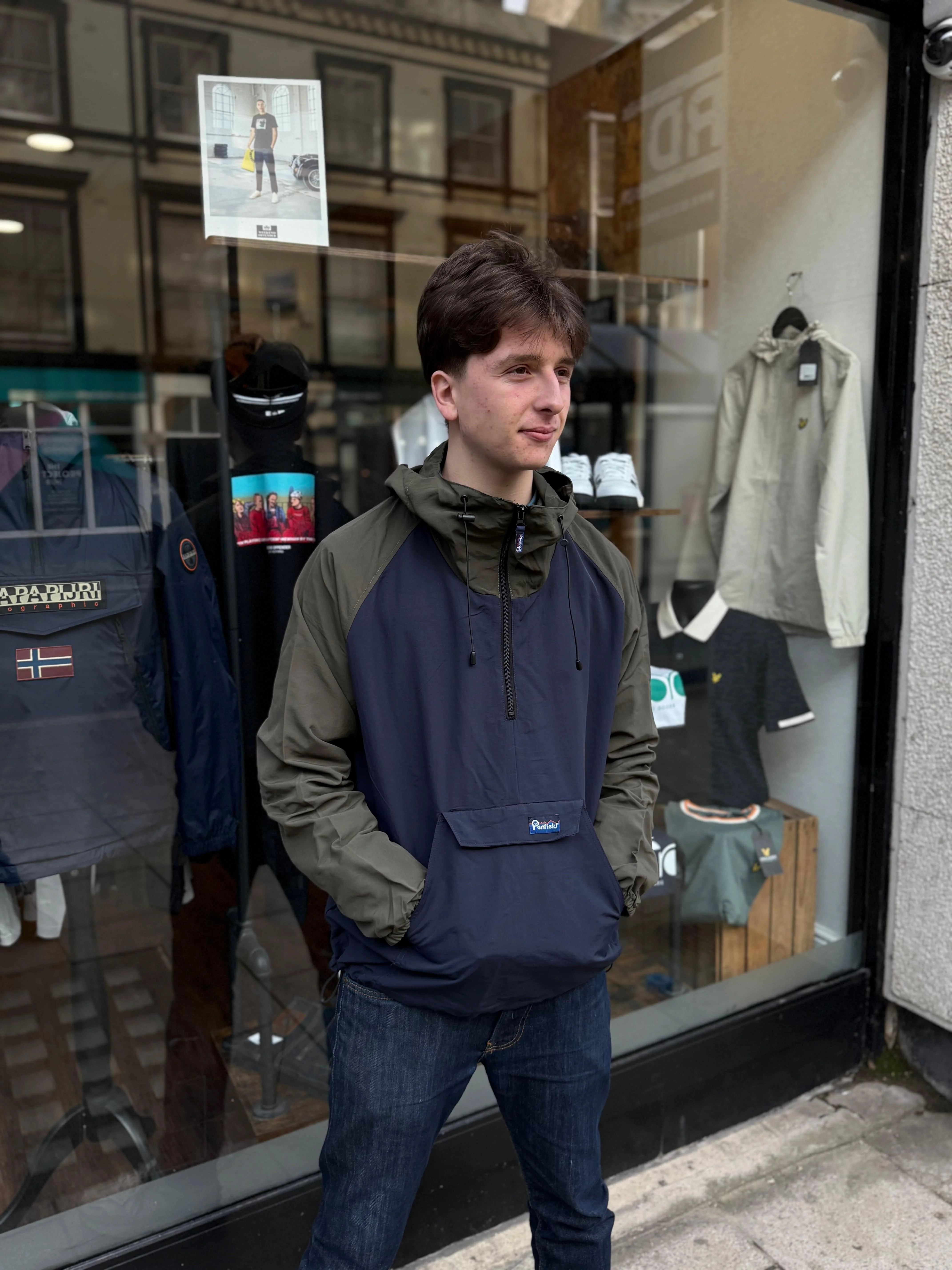 Penfield Pac Jac – Packable Anorak in Forest Green/Navy - Image 3