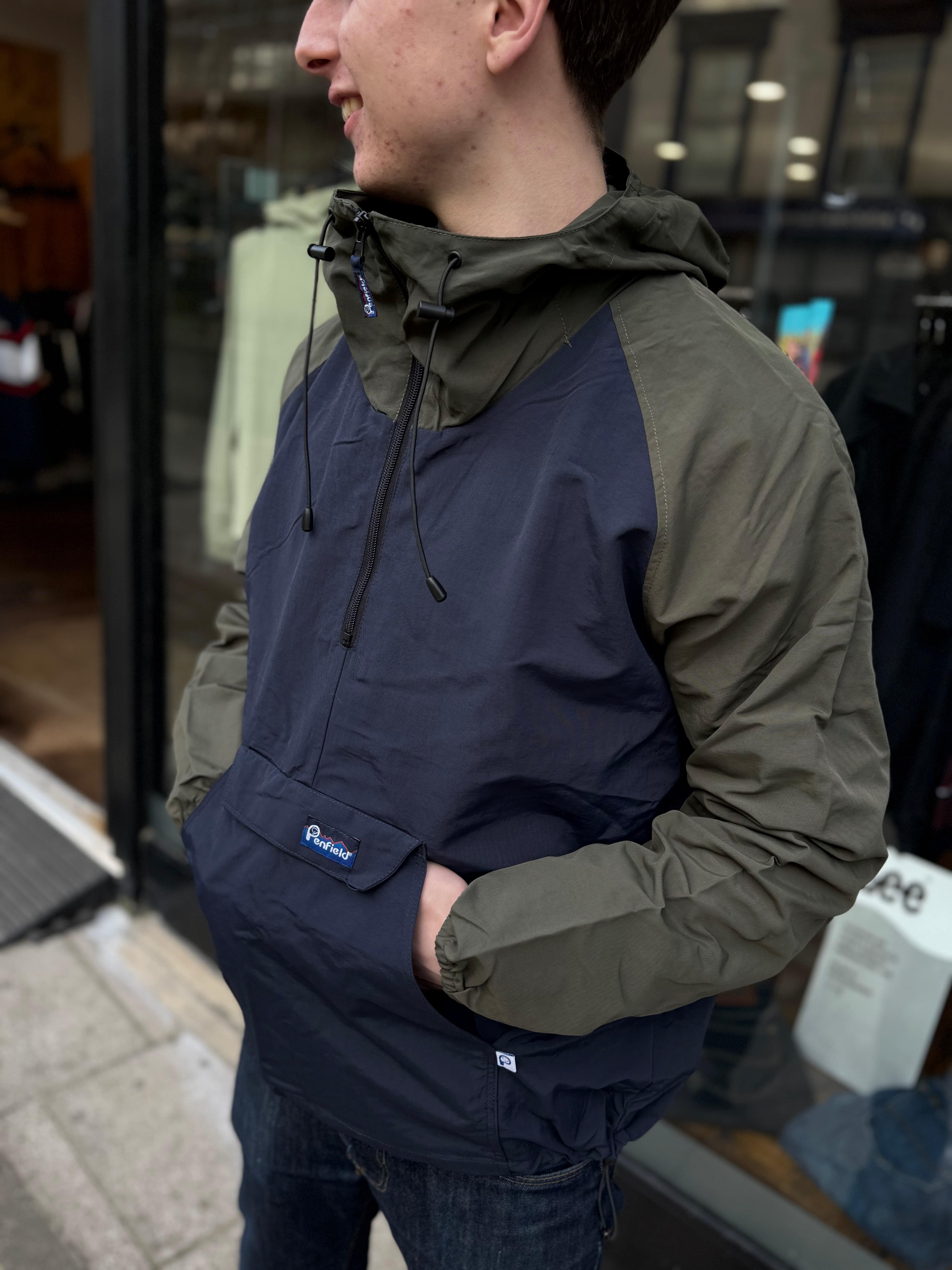 Penfield Pac Jac – Packable Anorak in Forest Green/Navy - Image 4