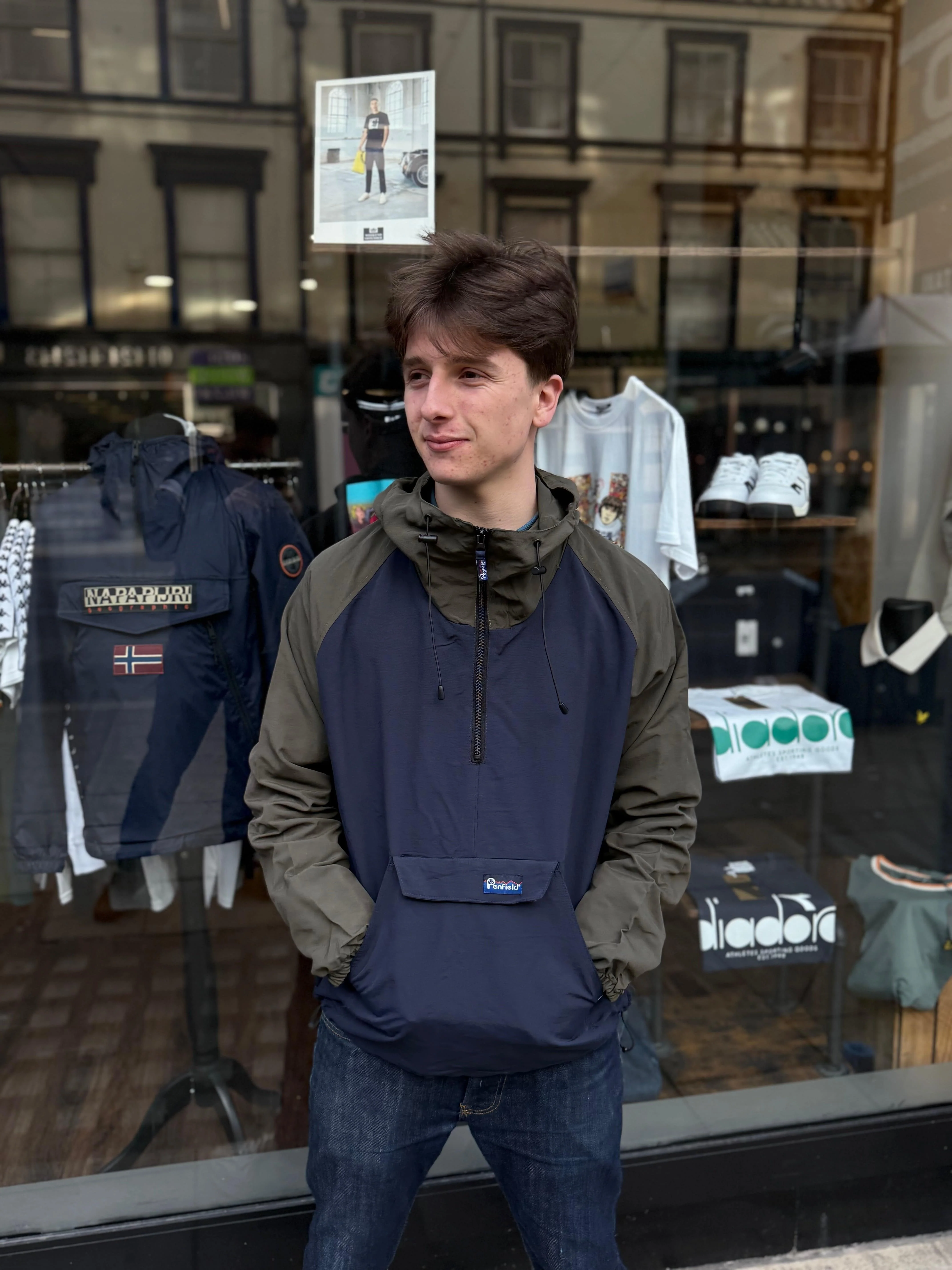 Penfield Pac Jac – Packable Anorak in Forest Green/Navy - Image 6