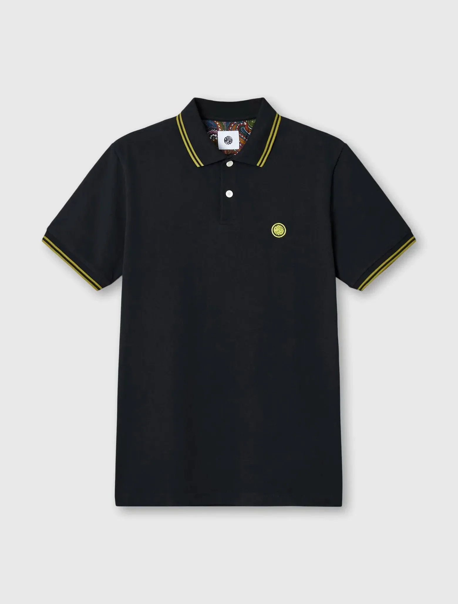 Pretty Green 15th Anniversary Barton Polo In Black - Image 2
