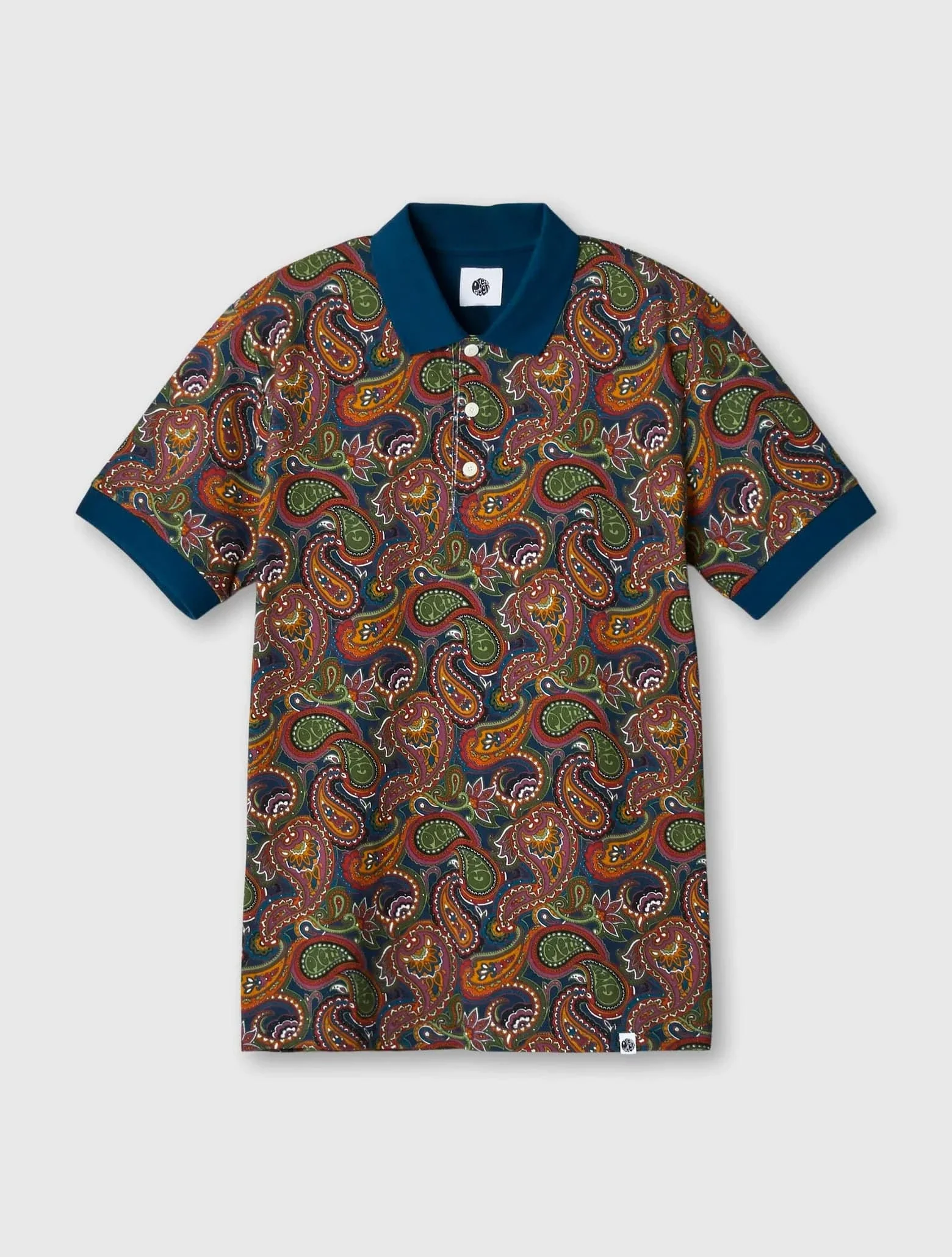 Pretty Green 15th Anniversary Paisley Polo In Multicolour - Image 2