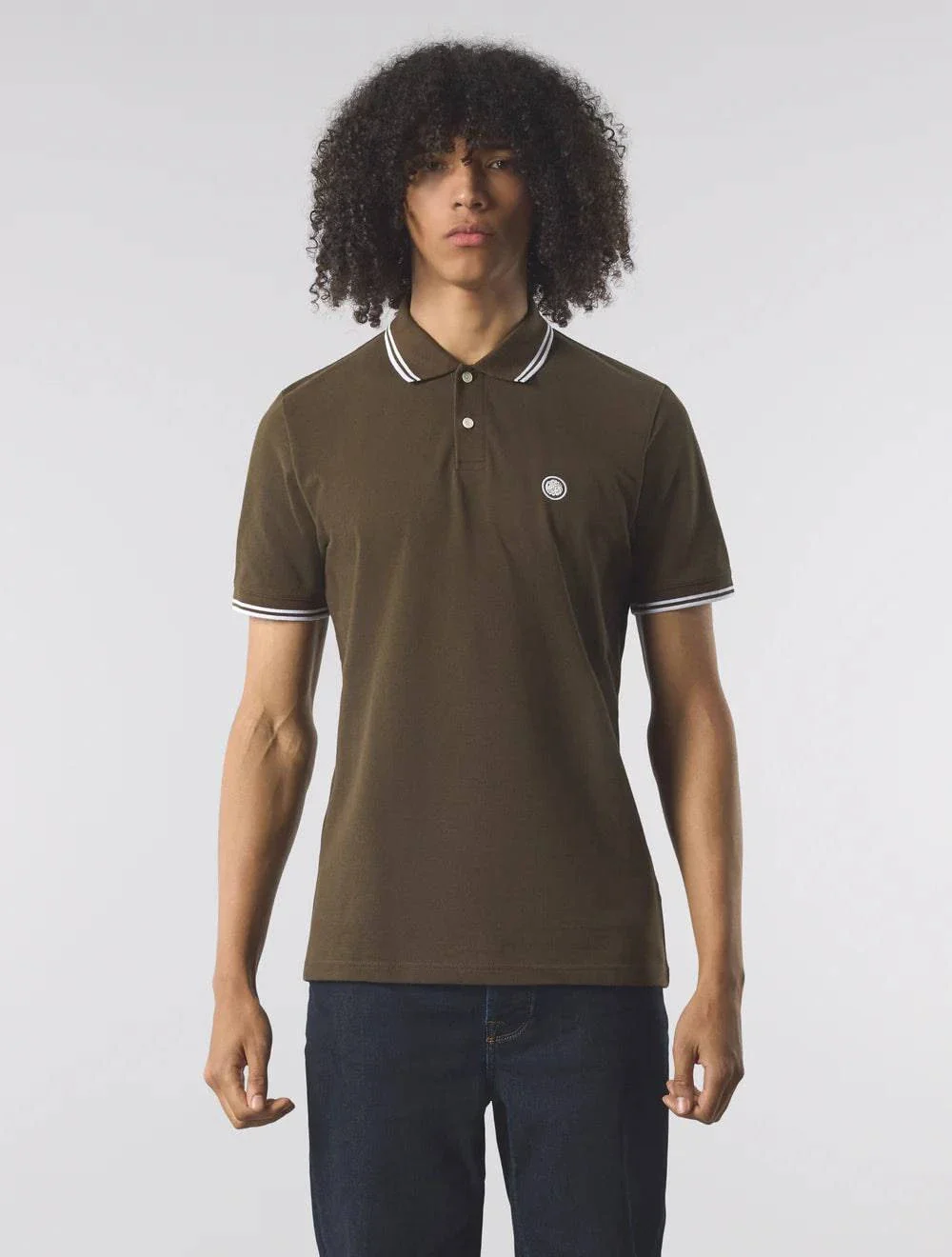 Pretty Green Barton Polo Shirt Brown - Image 2