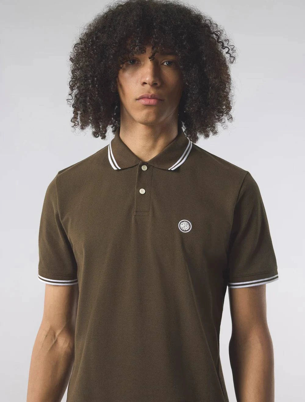 Pretty Green Barton Polo Shirt Brown - Image 3
