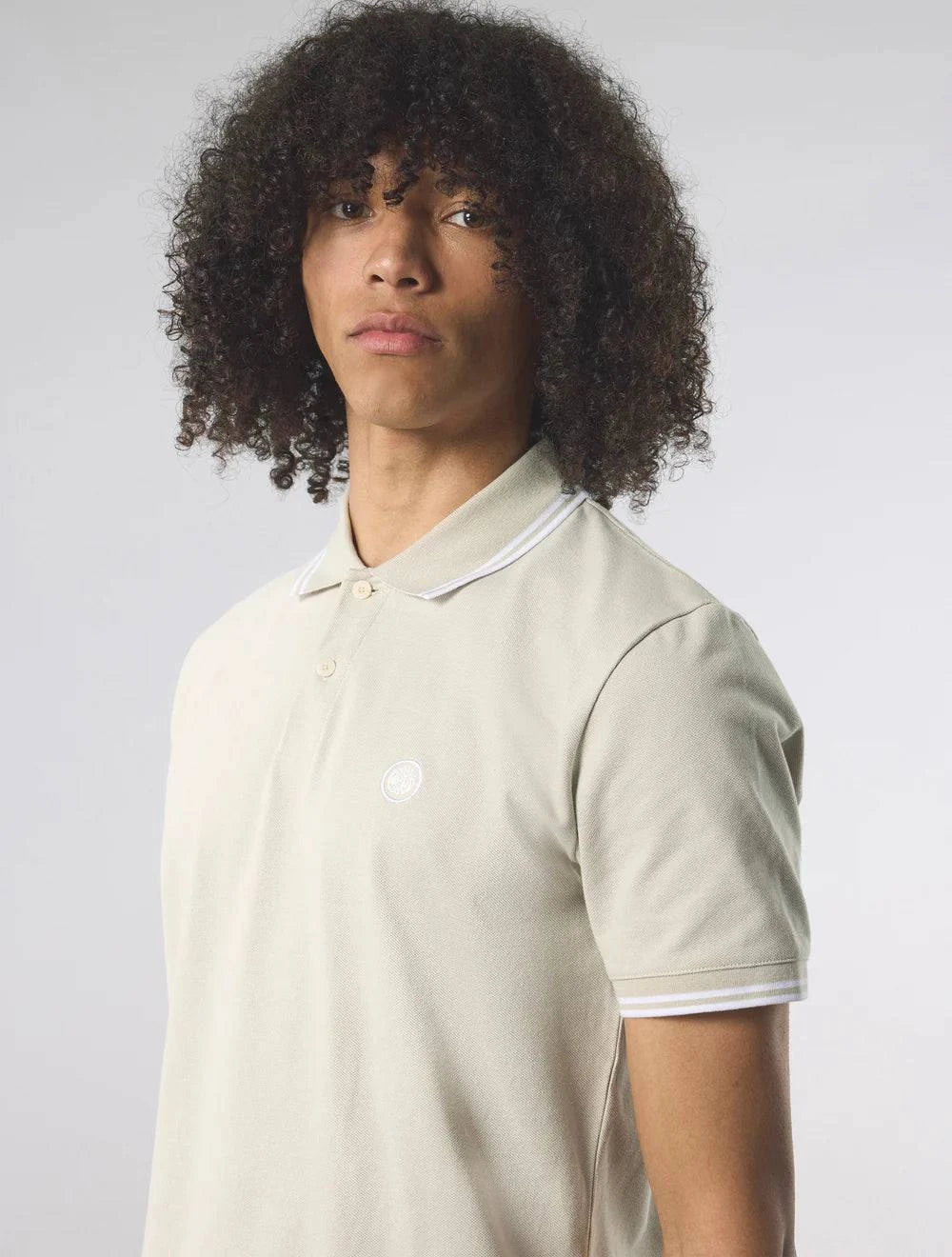 Pretty Green Barton Polo Shirt Stone - Image 3