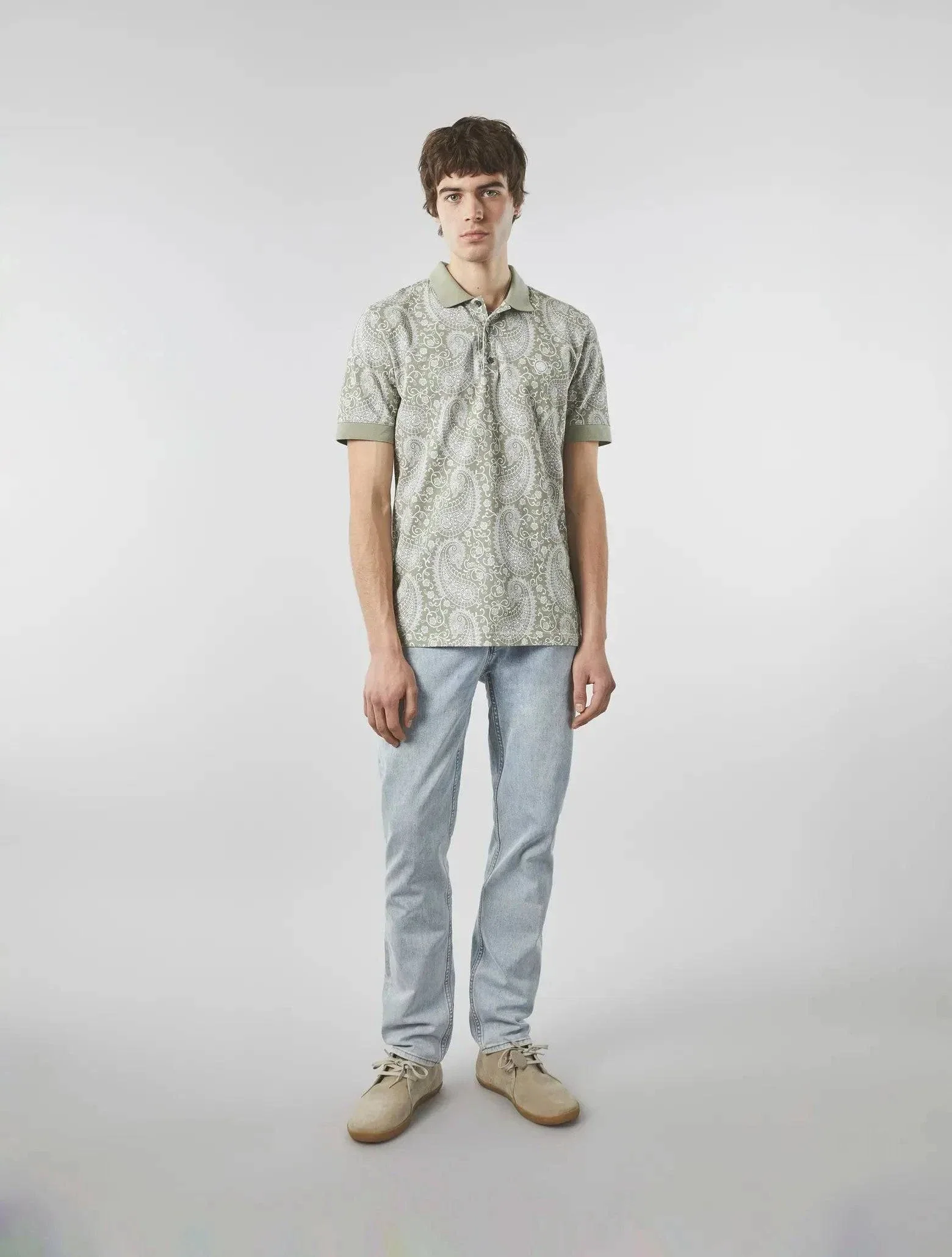 Pretty Green Bay Paisley Polo In Green - Image 2