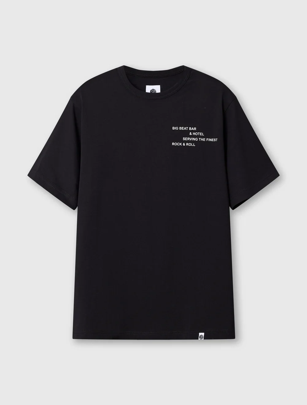 Pretty Green Big Beat Hotel T-Shirt Black