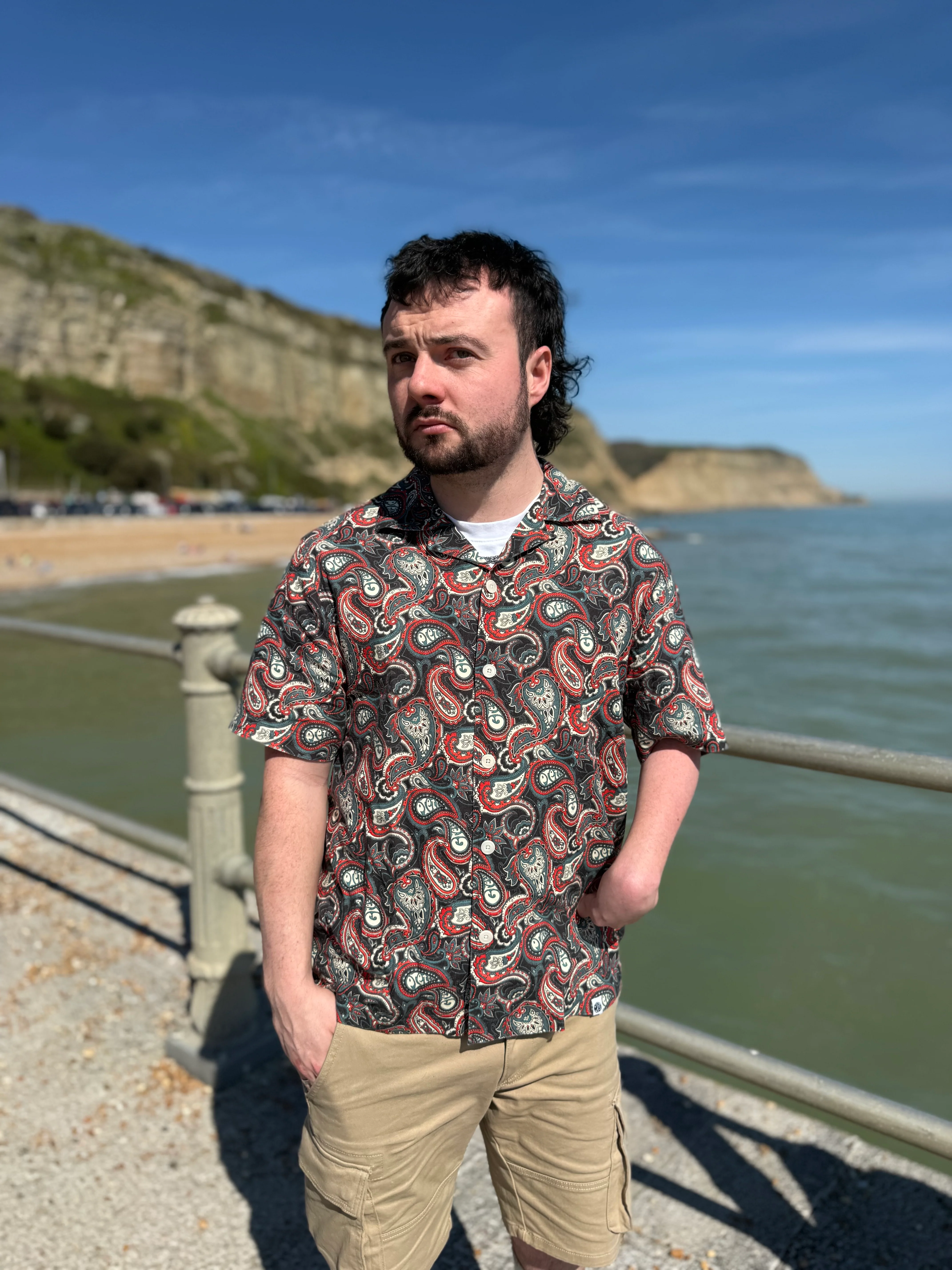 Pretty Green Bonamassa Paisley Shirt Red - Image 2