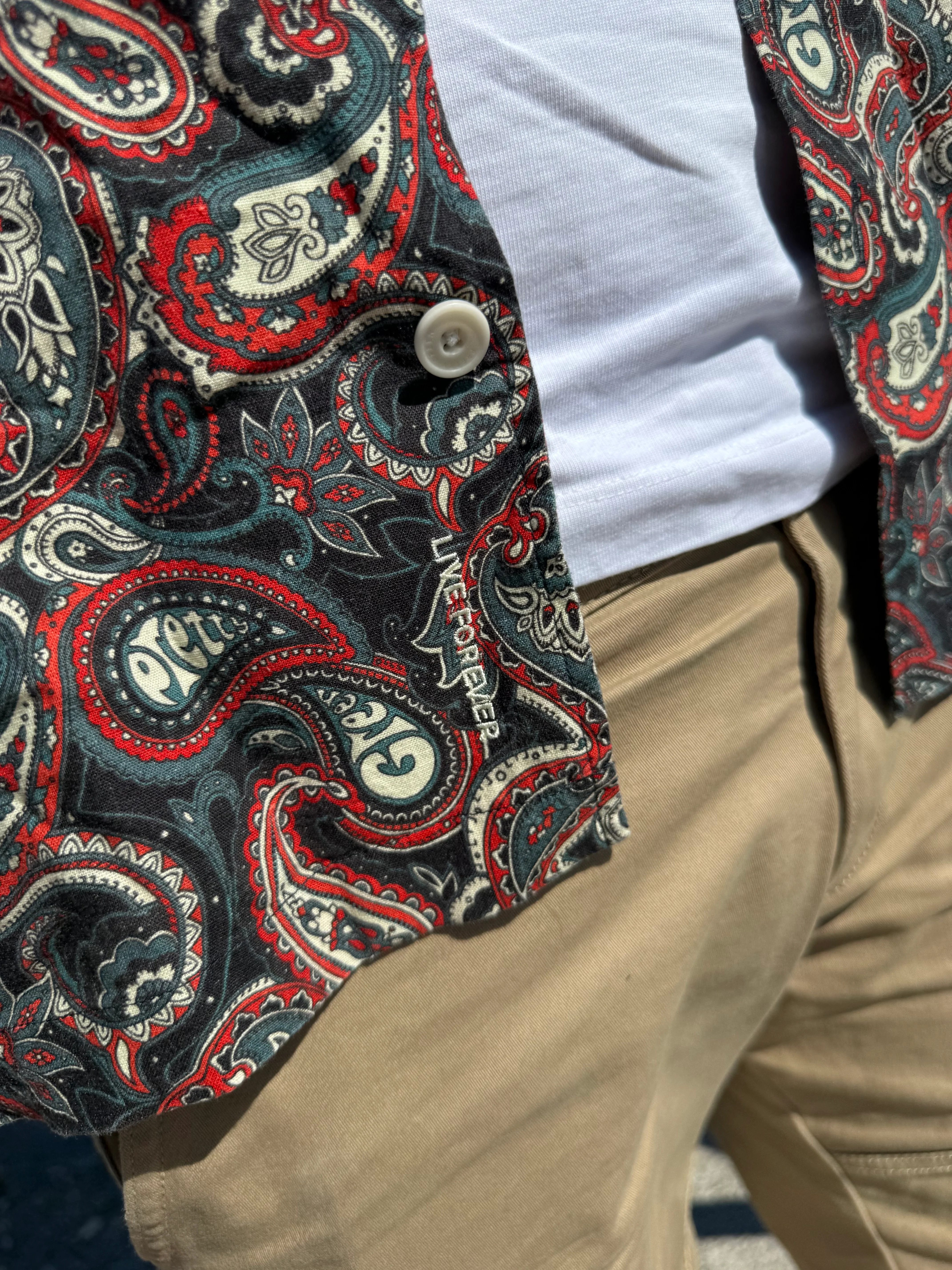 Pretty Green Bonamassa Paisley Shirt Red - Image 3