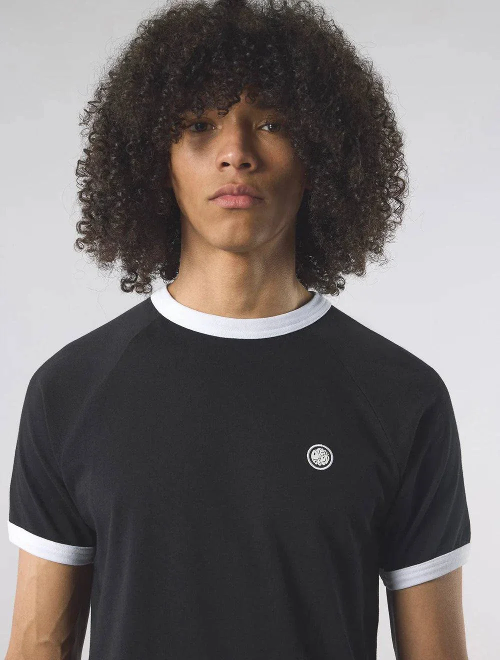 Pretty Green Boston Ringer T-Shirt Black - Image 2