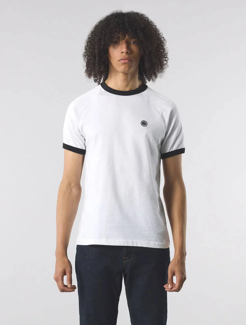 Pretty Green Boston Ringer T-Shirt White - Image 3
