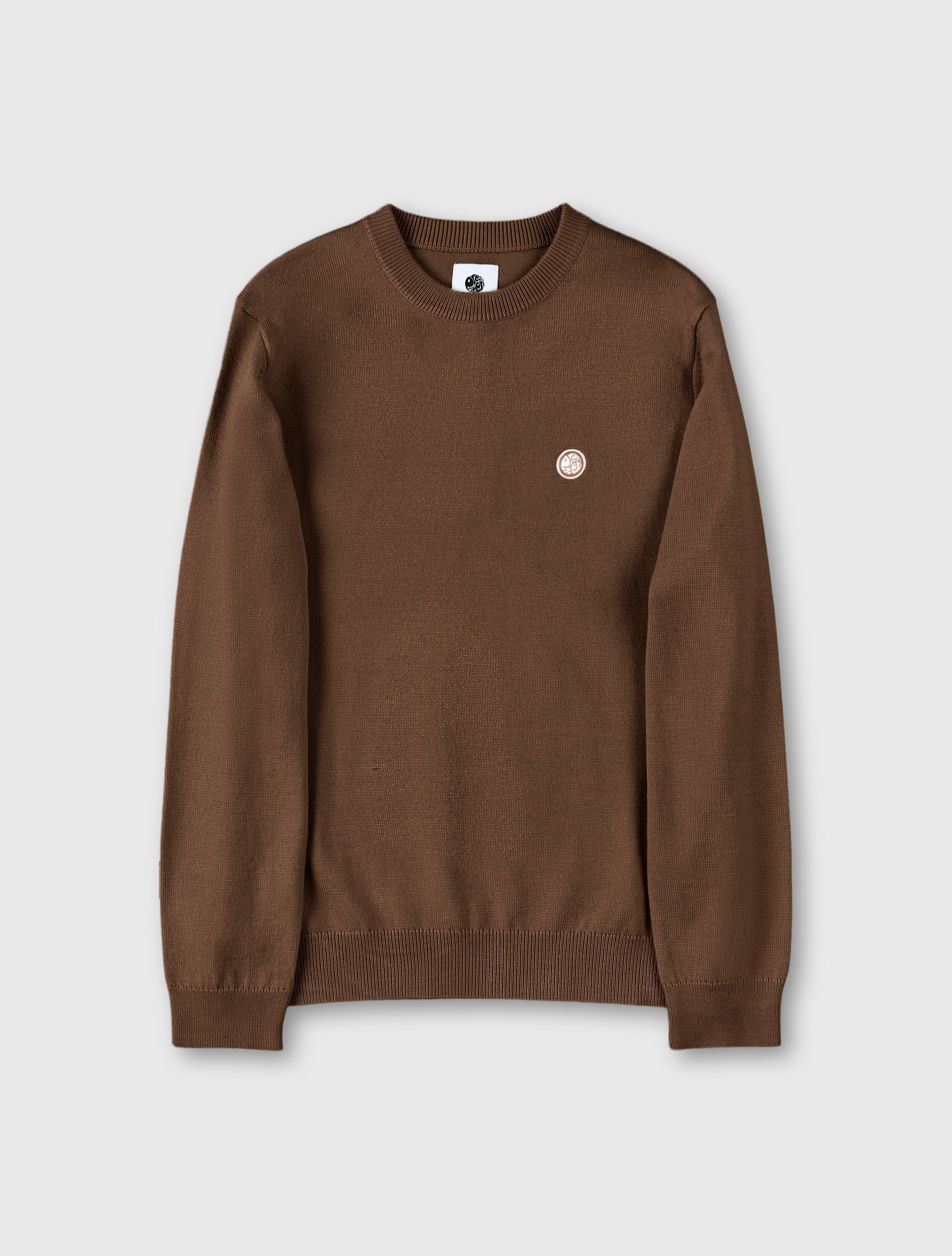 Pretty Green Crewneck Merino Knit Jumper Brown
