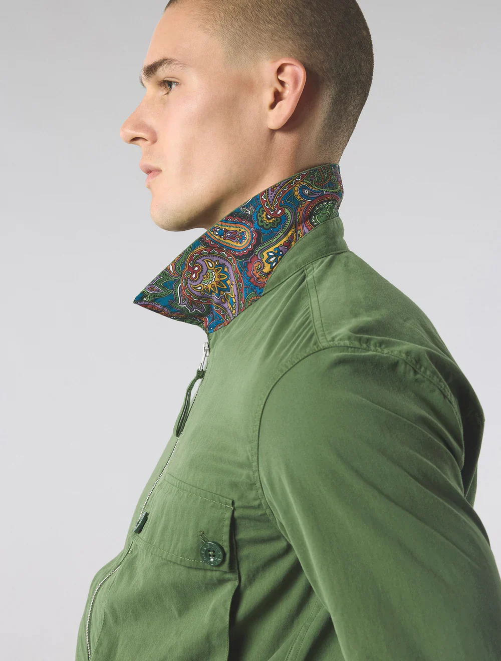 Pretty Green Feltham Overshirt Khaki - Image 4