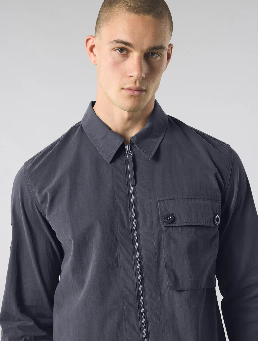 Pretty Green Feltham Overshirt Navy - Image 2