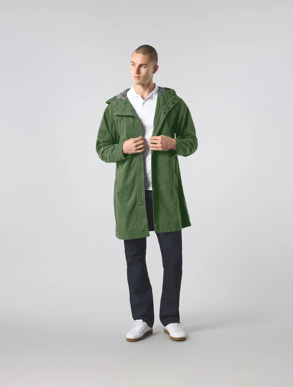 Pretty Green Feltham Parka Khaki - Image 2