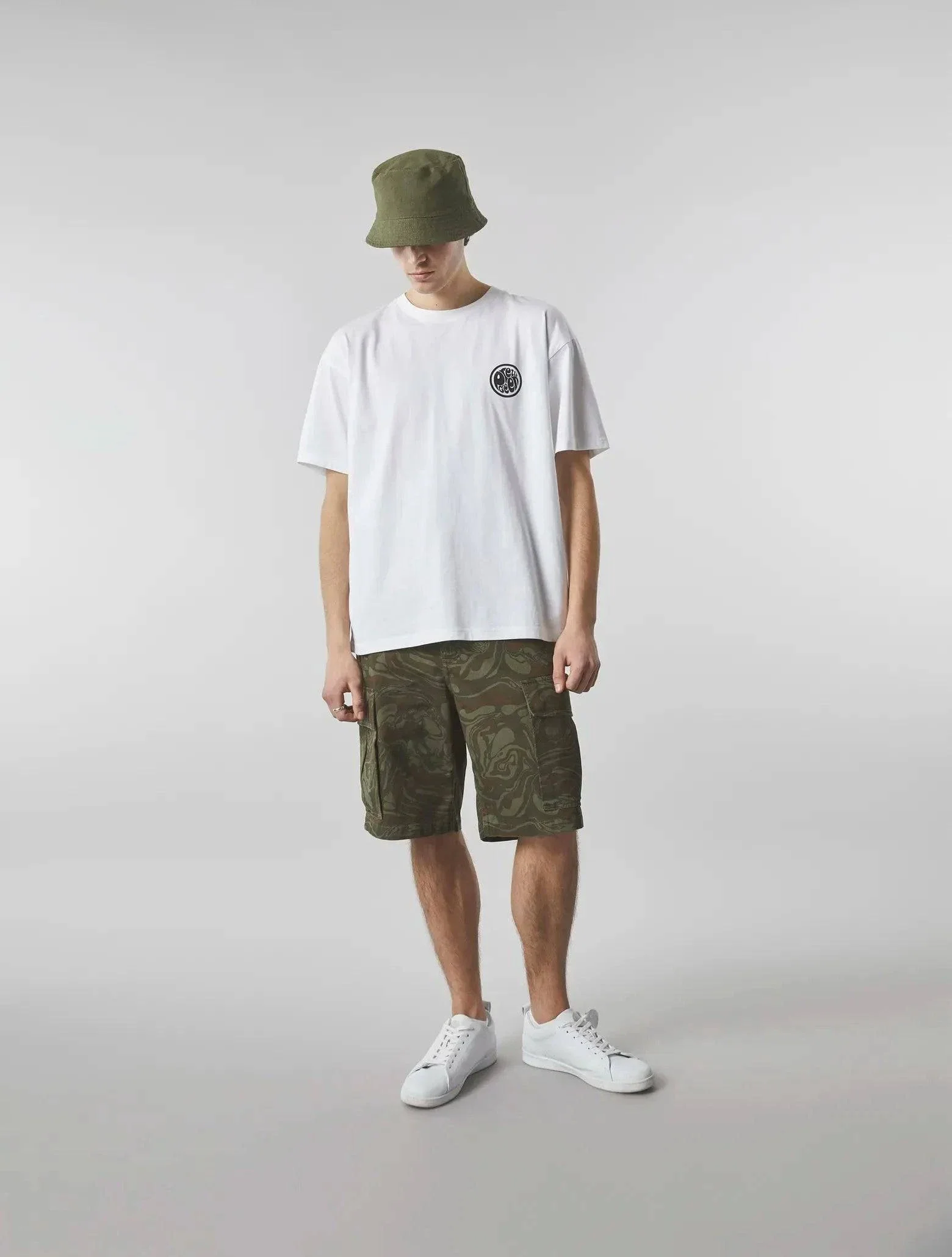 Pretty Green Franklin Oversized T-Shirt In White - Image 2