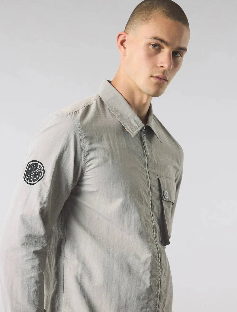 Pretty Green Heaton Overshirt Grey - Image 2
