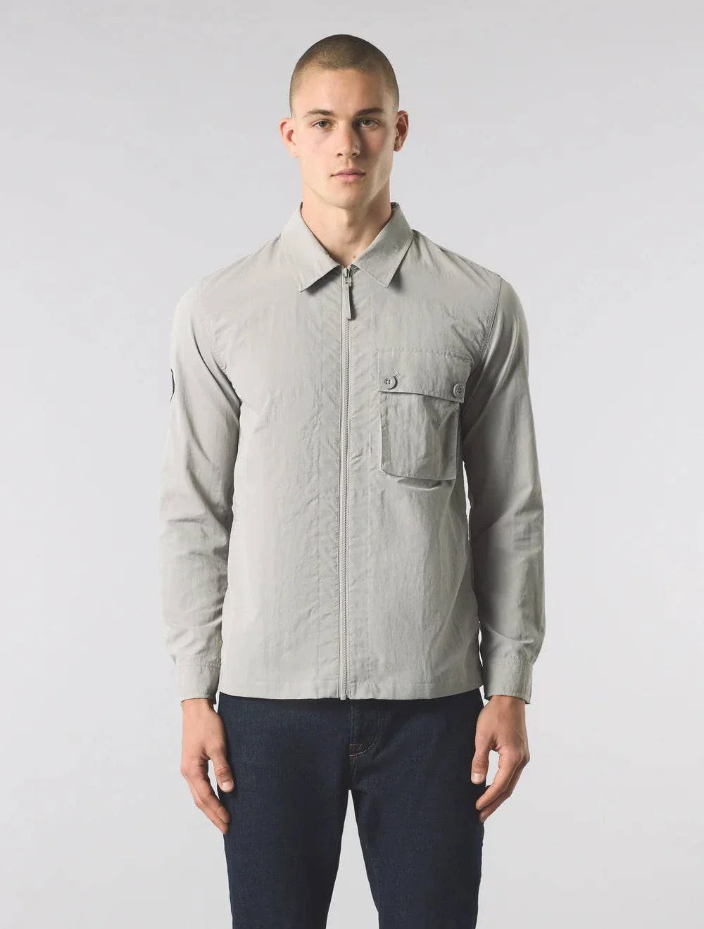Pretty Green Heaton Overshirt Grey - Image 4