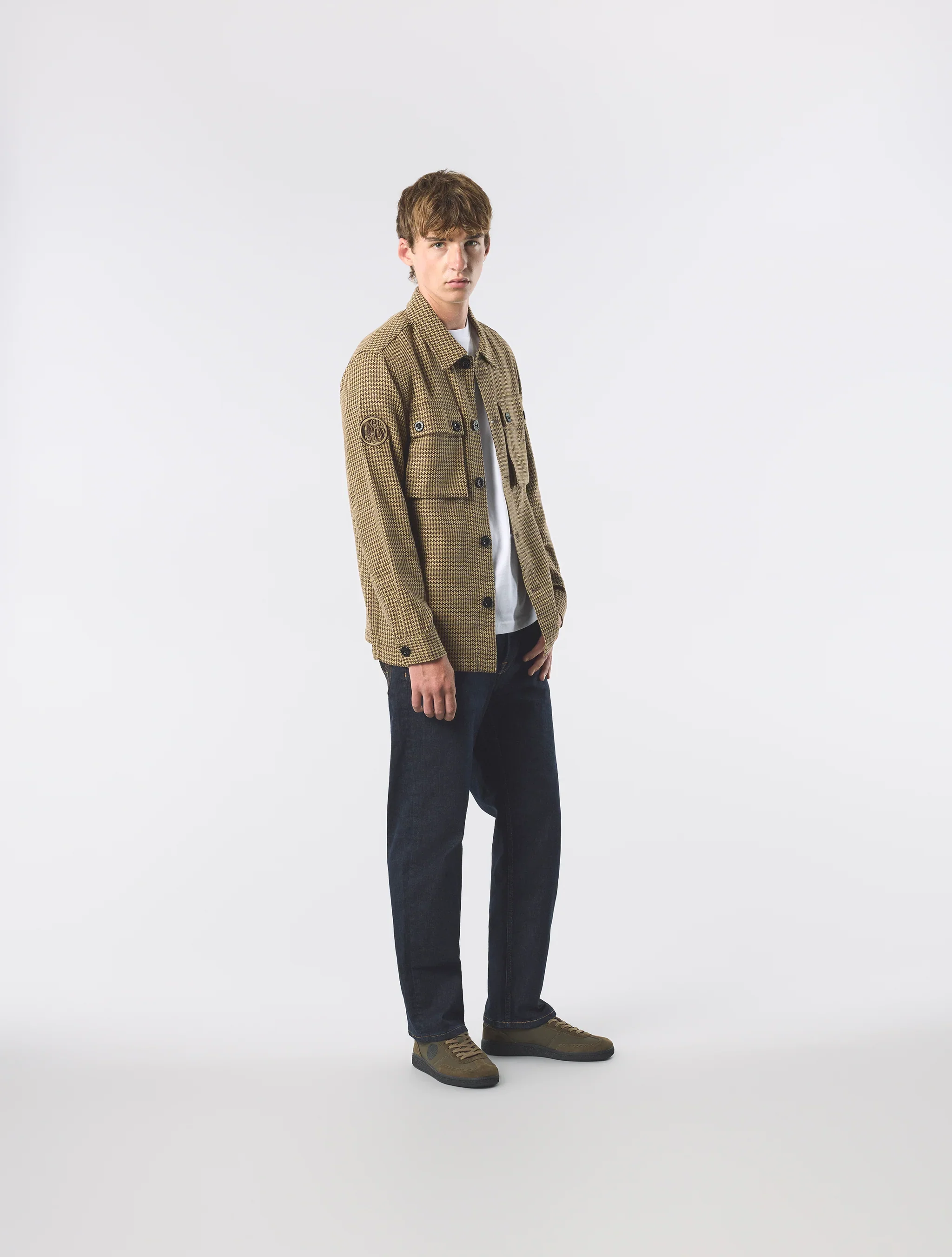 Pretty Green Kilburn Overshirt Taupe - Image 2