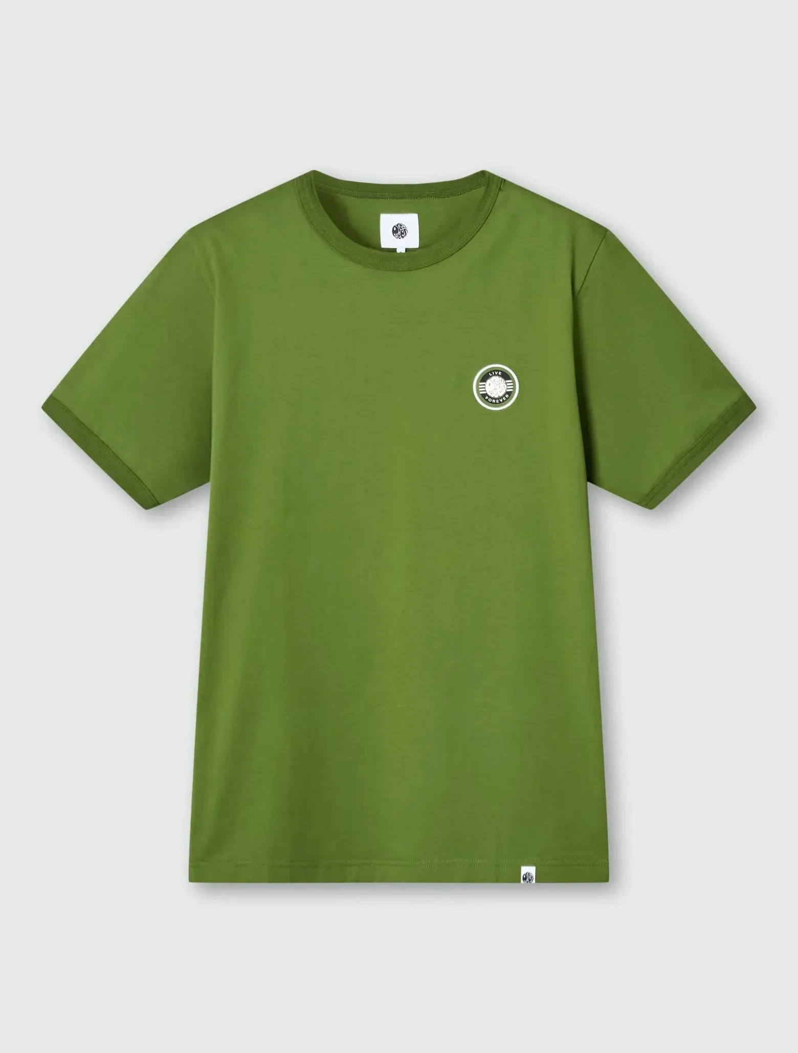 Pretty Green Live Forever Badge T-Shirt In Green - Image 2