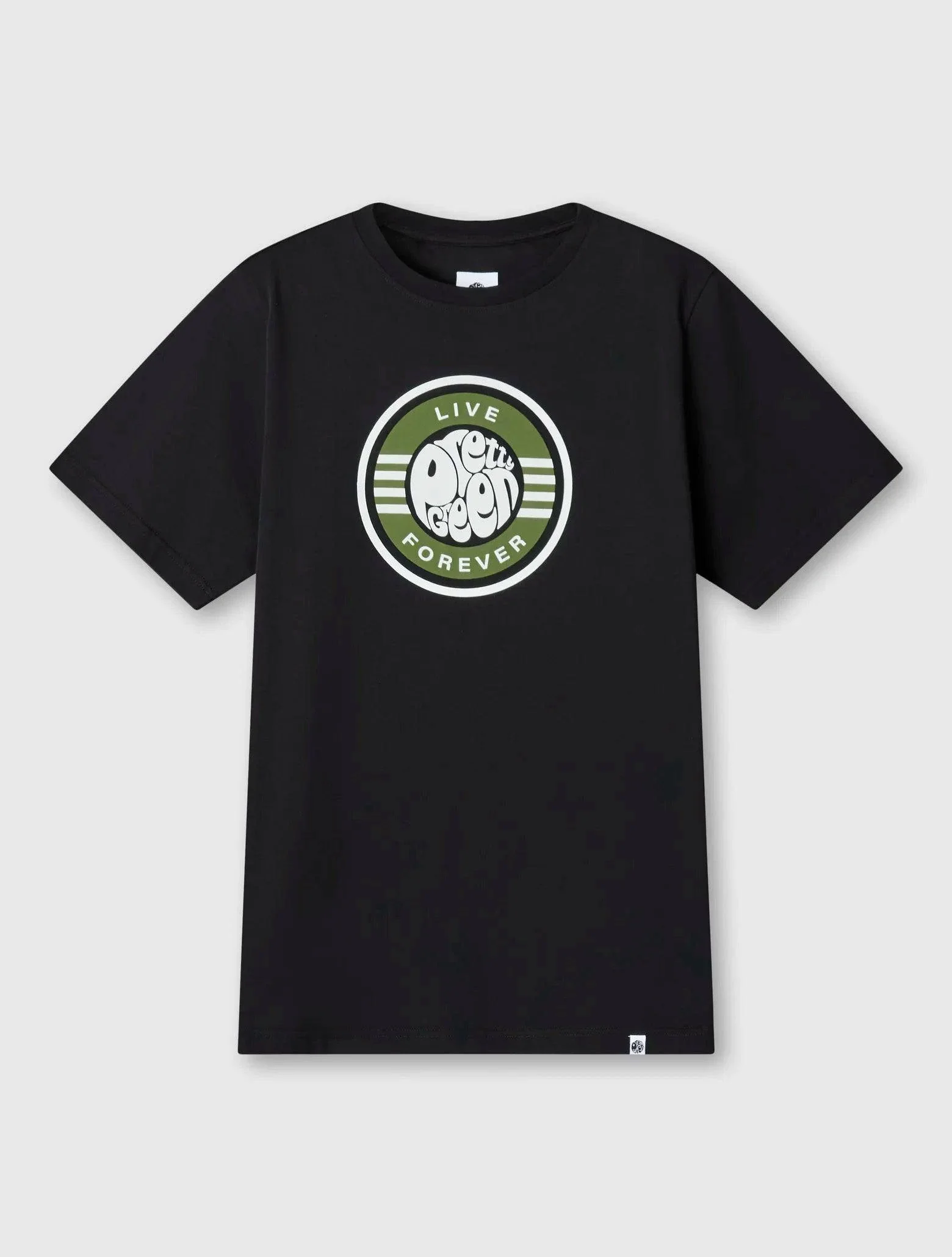 Pretty Green Live Forever Logo T-Shirt In Black - Image 2