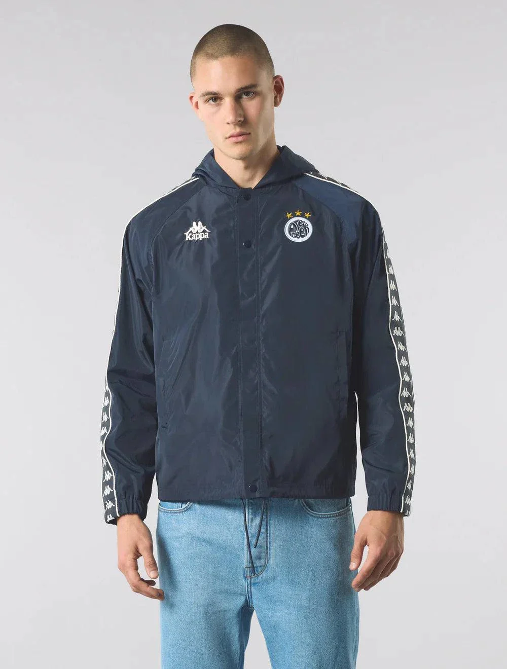Pretty Green Maine Road Hooded Jacket Navy - Image 2
