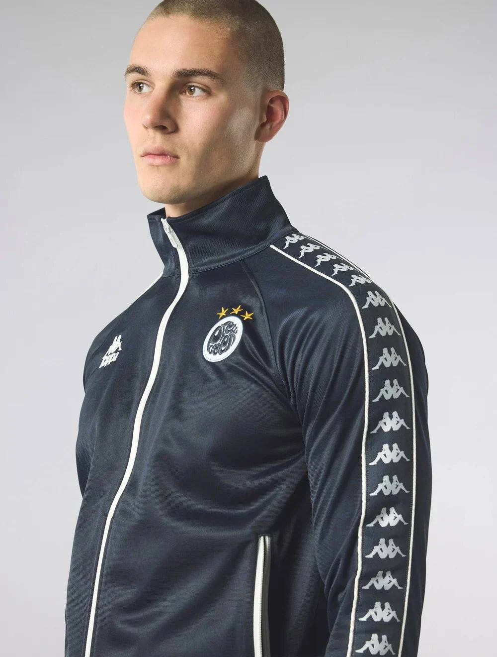 Pretty Green Maine Road Track Top Navy - Image 2